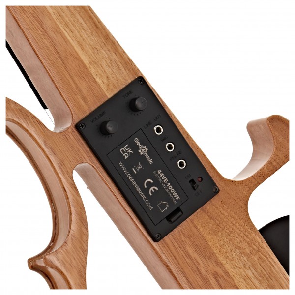 4/4 Size Electric Violin by Gear4music, Natural