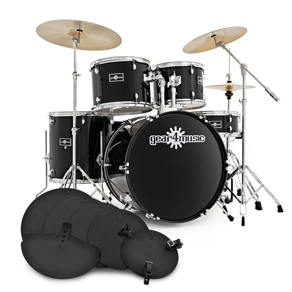 BDK-5 Drum Kit + Practice Pads, Black