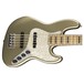 Fender American Elite Jazz V 5 String Bass Guitar, MN, Champagne