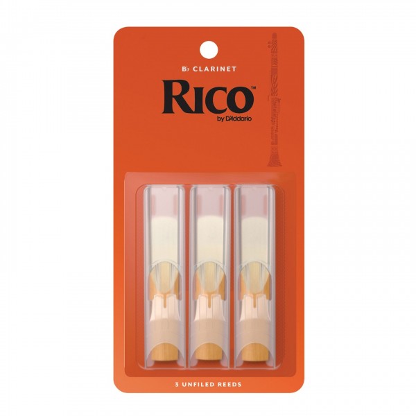 Rico by D'Addario Bb Clarinet Reeds, 3.5 (3 Pack)