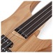 Chicago Fretless Bass Guitar by Gear4music, Natural fretboard