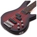 Chicago 5 String Trans Red Bass Guitar + 15W Amp Pack by Gear4music