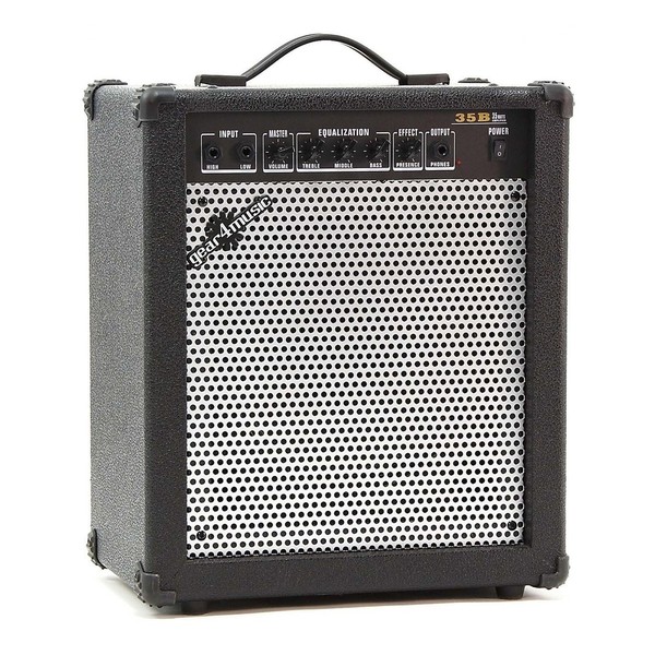 Chicago 5 String Trans Red Bass Guitar + 35W Amp Pack by Gear4music