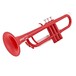 playLITE Hybrid Trumpet by Gear4music, Red + Music Stand & Mute