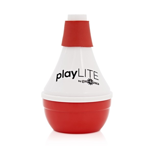 playLITE Hybrid Trumpet by Gear4music, Red + Music Stand & Mute
