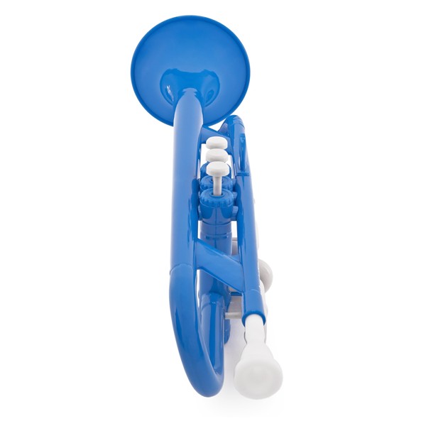playLITE Hybrid Trumpet by Gear4music, Blue + Music Stand & Mute