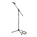 Vocal Microphone with Boom Stand and Cable