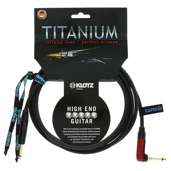 Klotz Titanium Angled Guitar Cable, 3m
