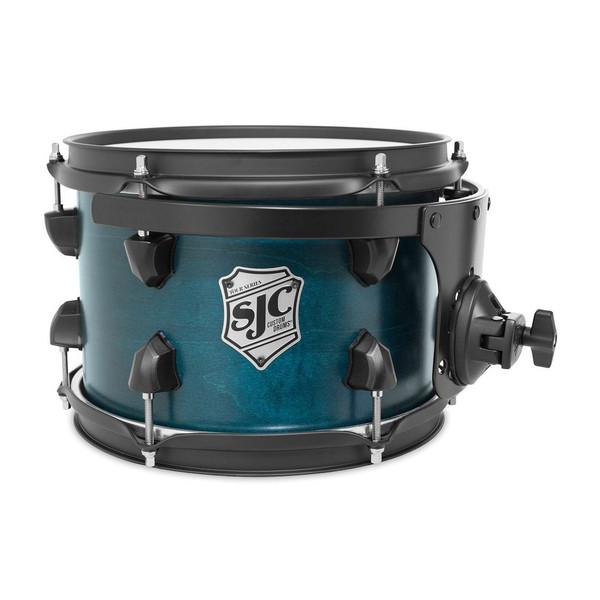 SJC Drums Tour Series 10'' x 7'' Rack Tom, Blue w/ Black HW