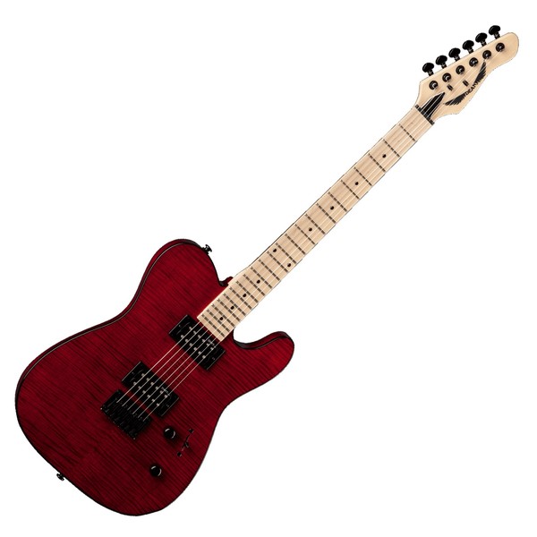Dean NashVegas Flame Hum Hum Electric Guitar, Trans Red