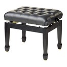 Stagg Concert Leather Piano Stool, Black