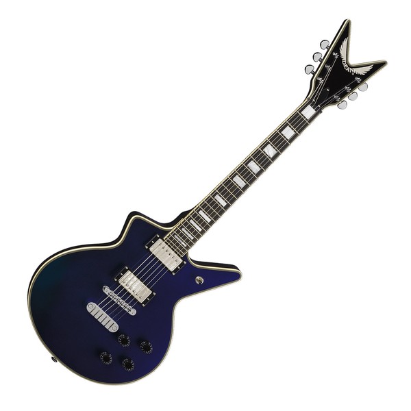 Dean Cadi 40th Anniversary Electric Guitar, Flip Blue/Purple - front