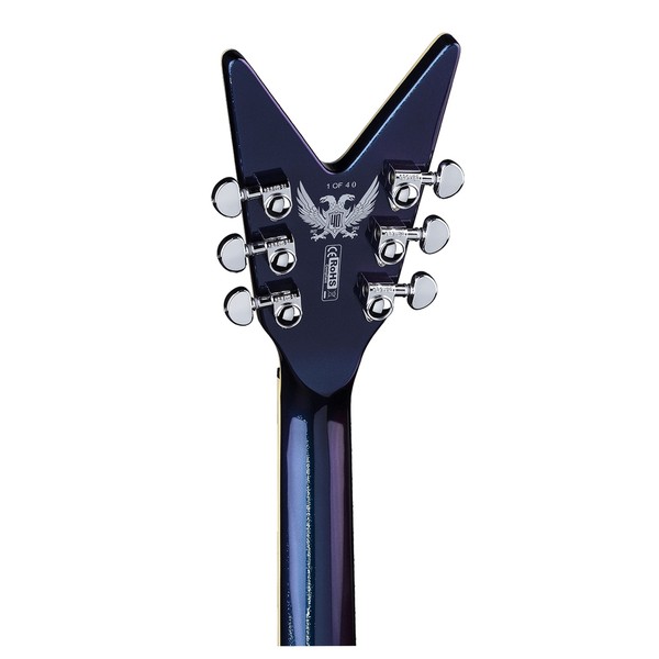 Dean Cadi 40th Anniversary Electric Guitar, Flip Blue/Purple - headstock back