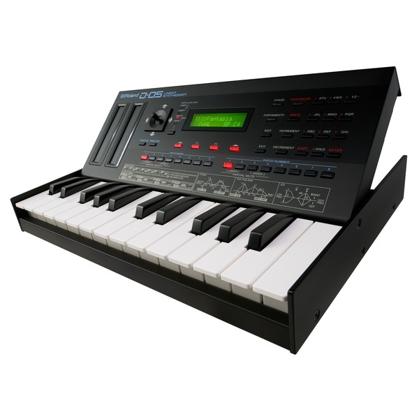 Roland D-05 Linear Synth With Roland K-25m Keyboard - Angled Lifted