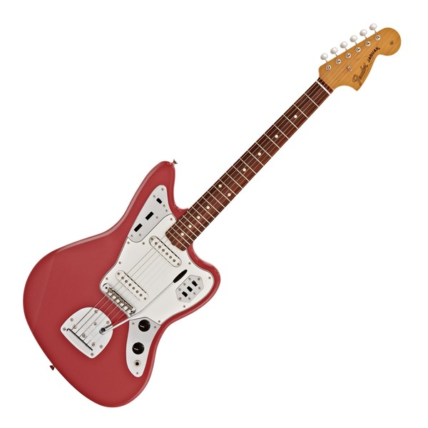 Fender 60s Jaguar Lacquer Electric Guitar, Pau Ferro, Fiesta Red