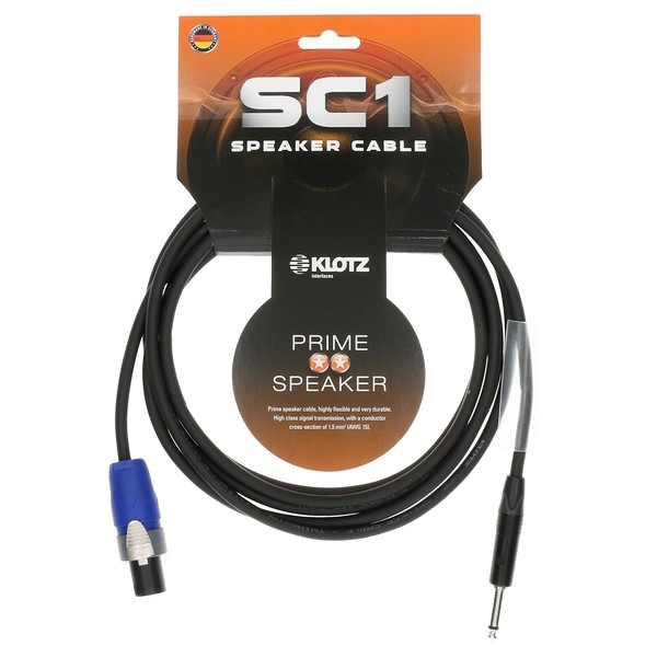 Klotz SC1-SP Speaker Cable With SpeakON & Neutrik Jack, 2m