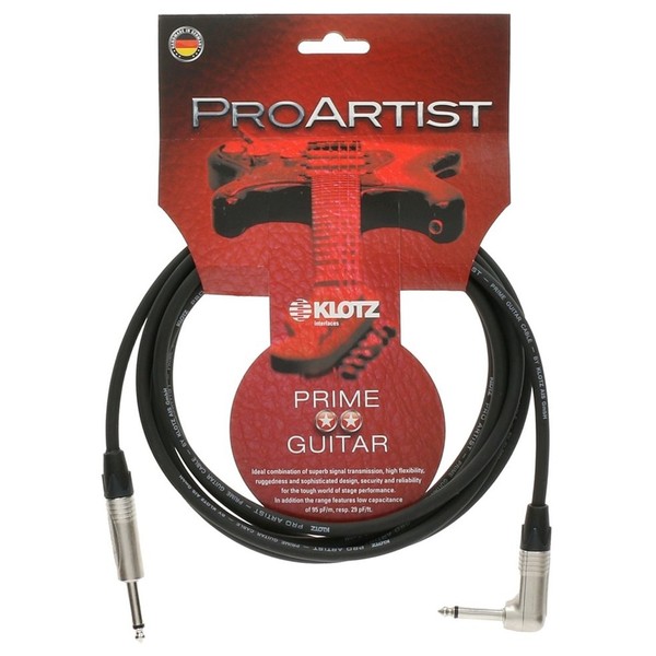 Klotz Pro Artist Angled Instrument Cable, 4.5m