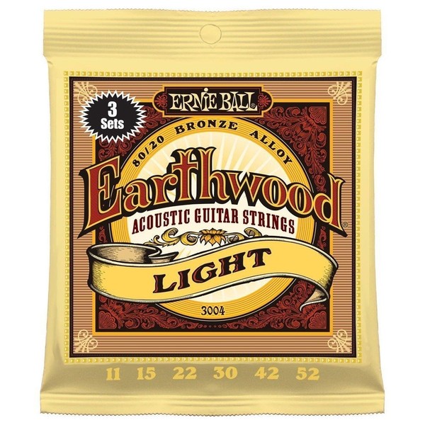 Ernie Ball Earthwood Light (3 Set Pack) 11-52