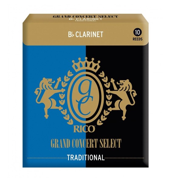 Rico Grand Concert Select Traditional Clarinet Reeds, 3 (10 Pack)