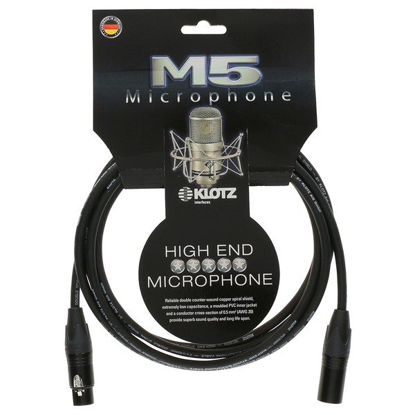 Klotz M5FM XLR Microphone Cable, 3m