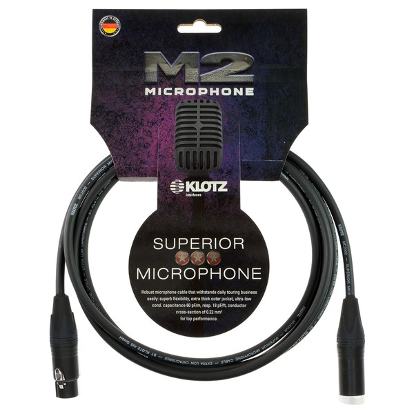 Klotz M2FM1 XLR Microphone Cable, 10m