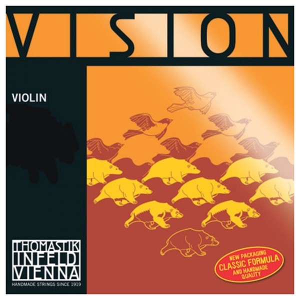 Thomastik Vision Violin D String, Silver Wound, 4/4 Size, Heavy