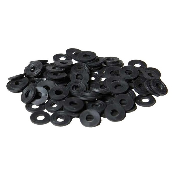 Frap Tools Black Plastic Washers Pack, 100 Pieces 1