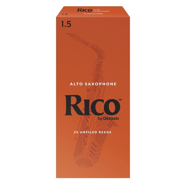 Rico by D'Addario Alto Saxophone Reeds, 1.5 (25 Pack)