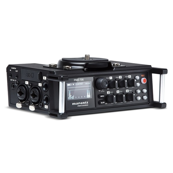 Marantz PMD-706 Recorder for DSLR - Angled