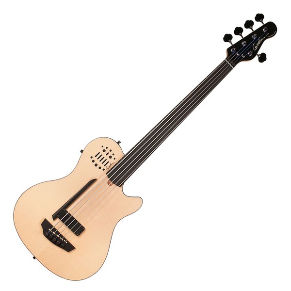 Godin A5 Ultra Fretless 5-String Semi-Acoustic Bass Guitar, With Bag