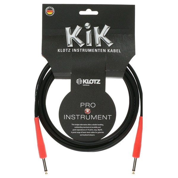 Klotz KIKC Instrument Cable, 1.5m