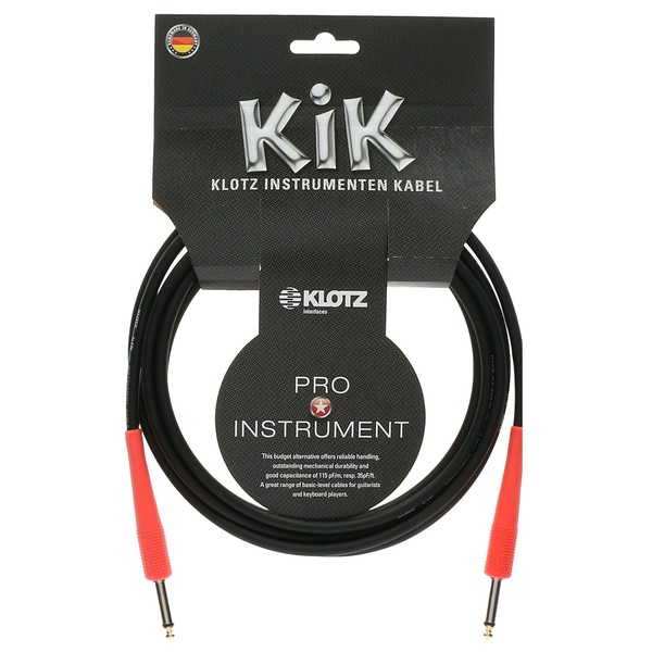 Klotz KIKC Instrument Cable, 4.5m