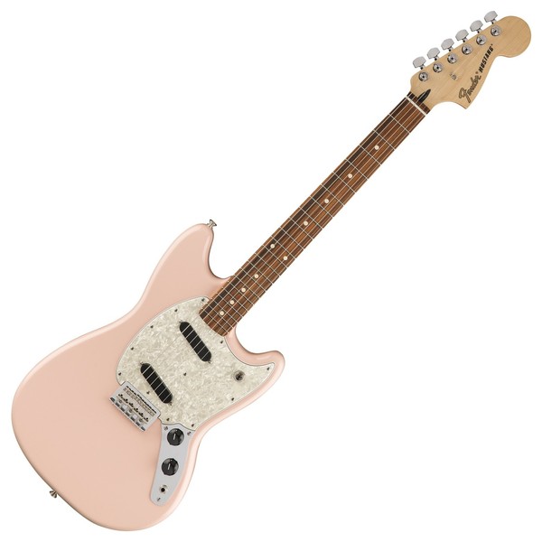 Fender Mustang Electric Guitar, Pau Ferro, Shell Pink