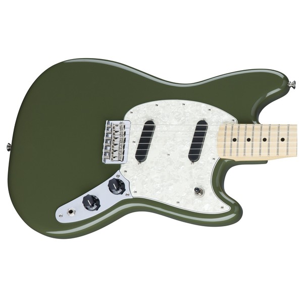Fender Mustang Electric Guitar, MN, Olive at Gear4music