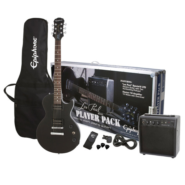 Epiphone Les Paul Electric Guitar Player Pack, Ebony