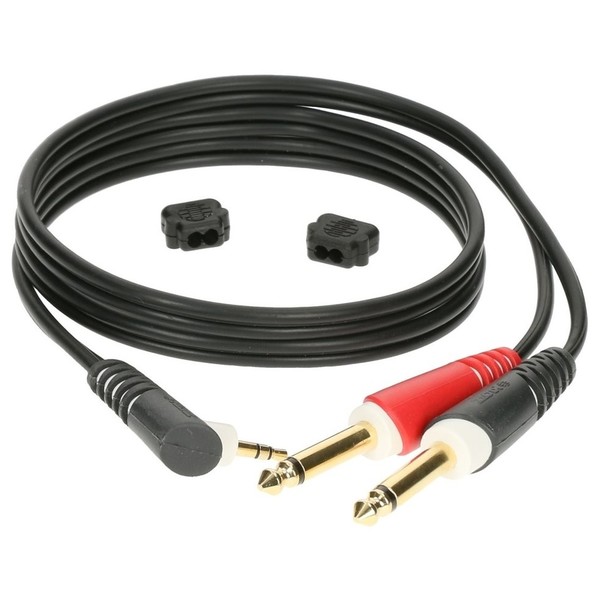 Klotz Y-Cable Angled 3.5mm - Twin 1/4'' Cable