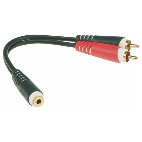Klotz Short Y-Cable 3.5mm Stereo - Twin RCA Adapter, 0.2m