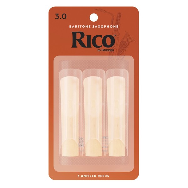Rico by D'Addario Baritone Saxophone Reeds, 3 (3 Pack)