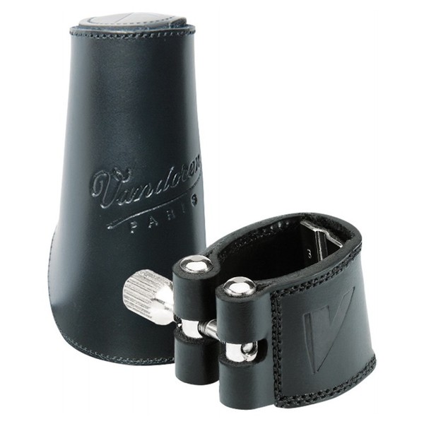 Vandoren Cuir Bass Clarinet Ligature, Leather with Leather Cap