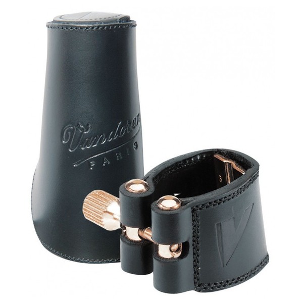 Vandoren Cuir Soprano Sax Ligature, Leather with Leather Cap