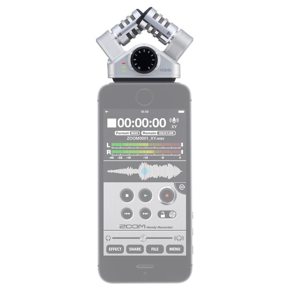 Zoom IQ6 iPhone Microphone - With iPhone (iPhone Not Included)