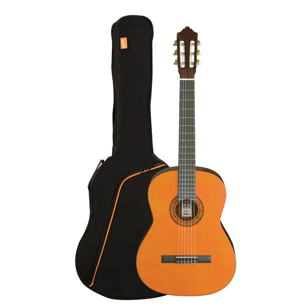 Ashton SPCG44L Left Handed Full Size Classical Guitar Pack, Amber