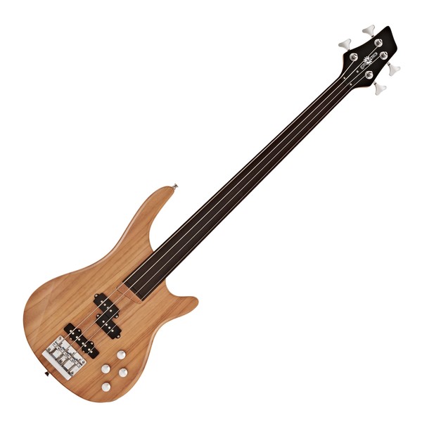 Chicago Fretless Bass Guitar by Gear4music, Natural