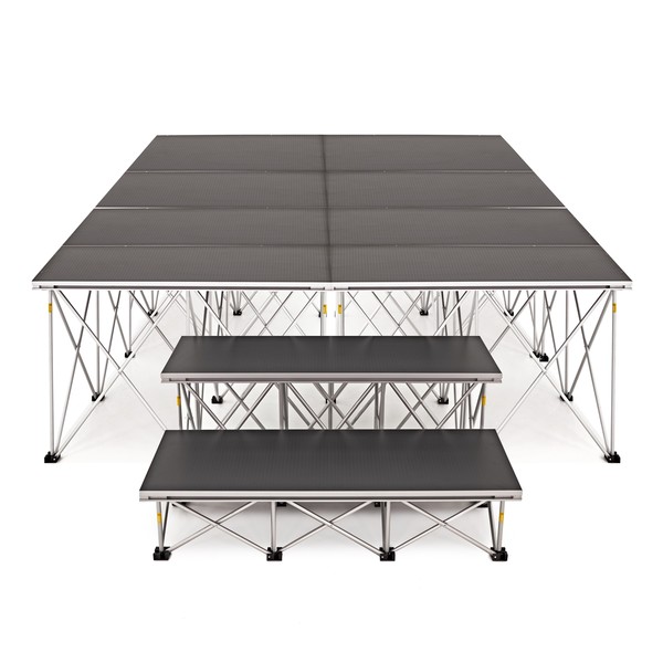 2m x 4m Flat Portable Stage Kit by Gear4music, 60cm