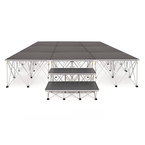 3m x 3m Flat Portable Stage Kit by Gear4music, 60cm
