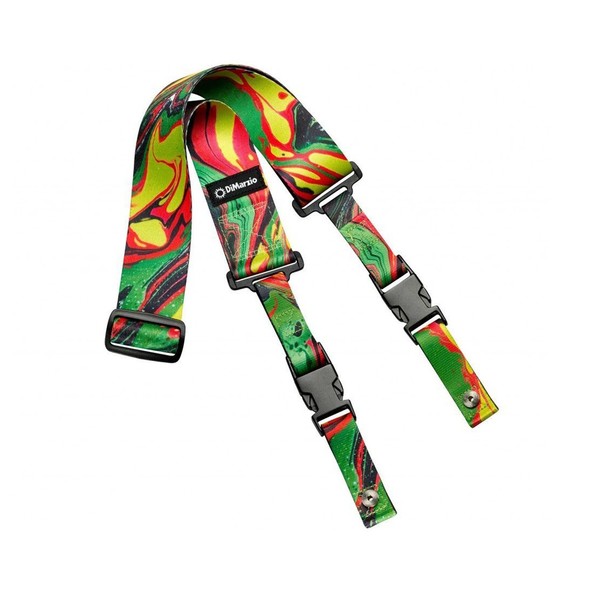 DiMarzio DD2241 Cliplock Steve Vai Strap, Green Universe