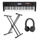Korg Kross 2 61 Key Synthesizer Workstation with Stand and Headphones - Bundle