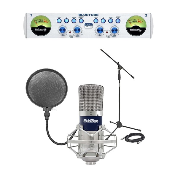 PreSonus BlueTube DP Preamp V1, SubZero SZC-400 Condenser Mic Pack Bundle