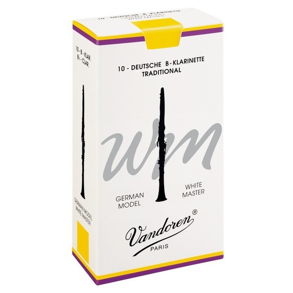 Vandoren Traditional White Master Bb Clarinet Reeds, 2.5 (10 Pack)