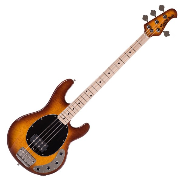 Sterling by Music Man Ray34-QM Bass, Quilted Maple Honey Burst